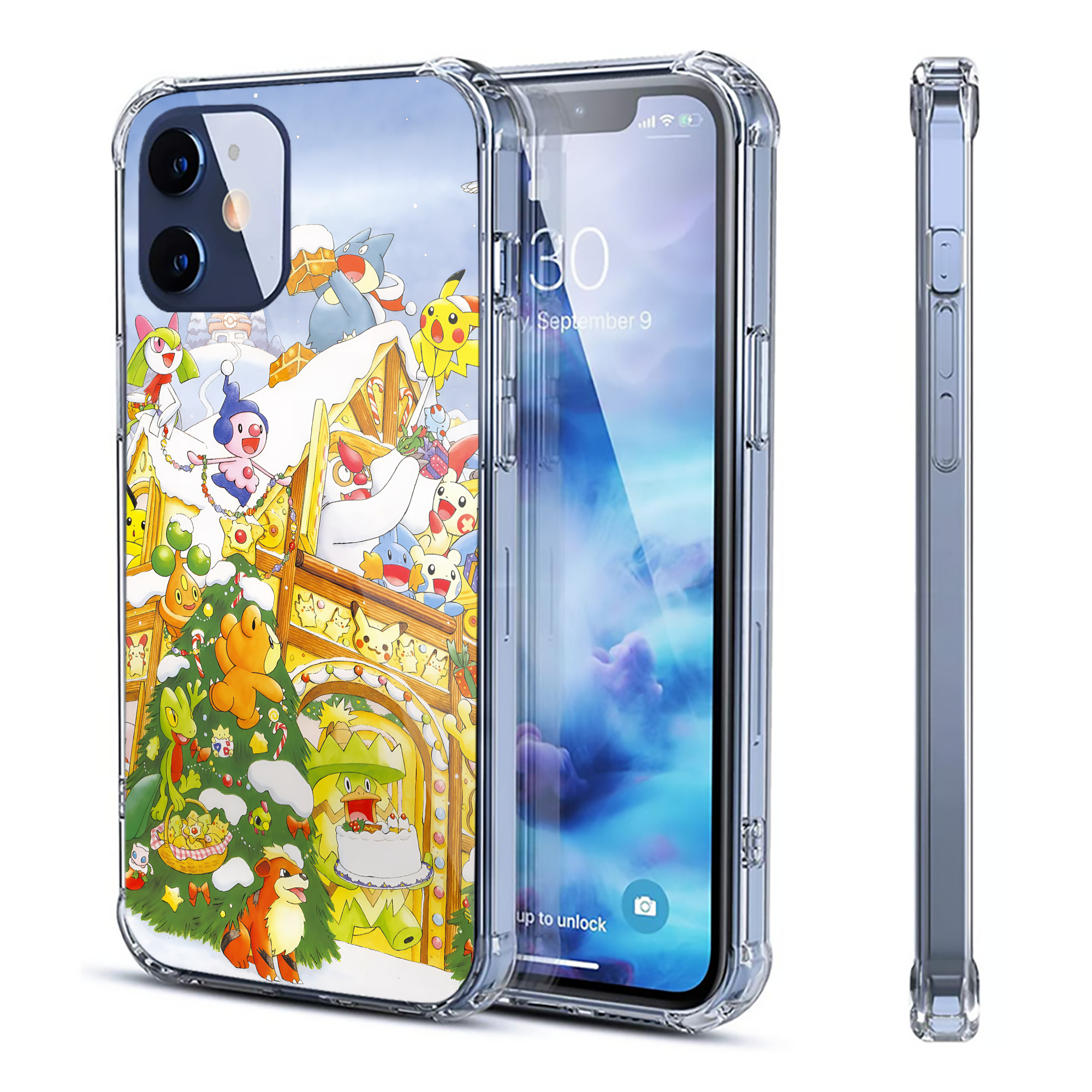 （画像用） ポケットモンスター Pokémon 【iPhone 12シリーズ対応】透明スマホケース（クリアソフトケース）